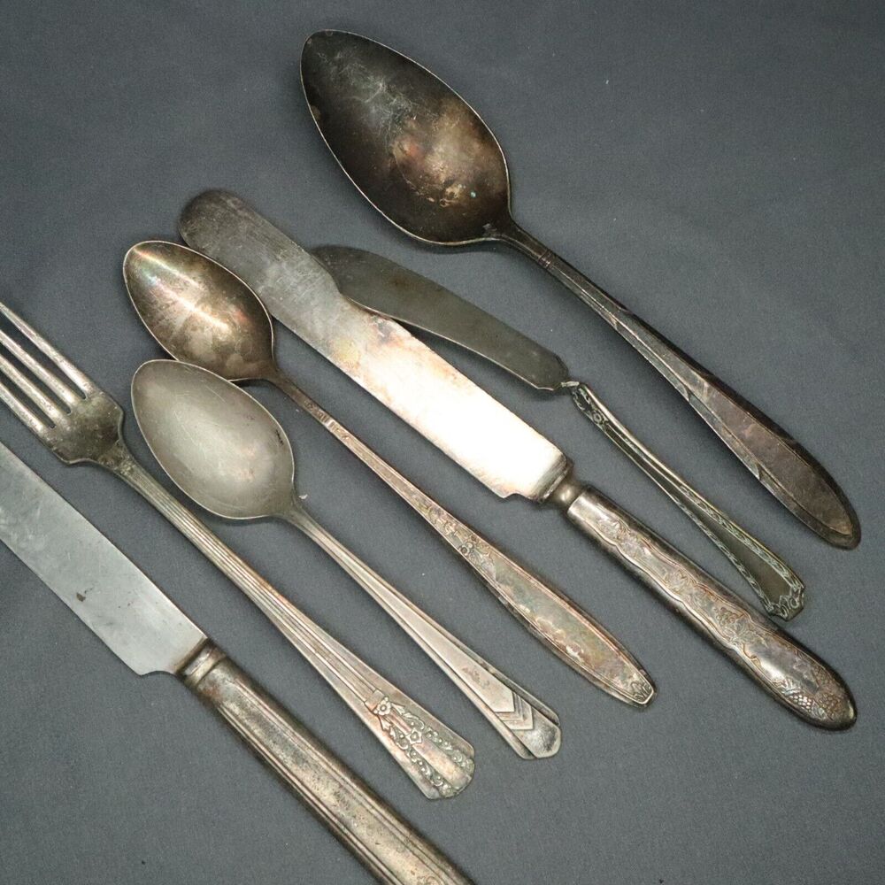 Silver plated flatware misc set of 7 pieces